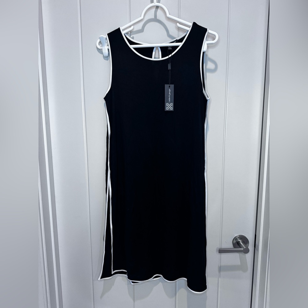 Cable & Gauge Black and White Midi Dress